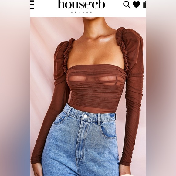 House of CB ‘emme’ mocha top XS - Picture 4 of 7